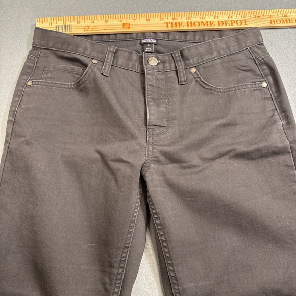 JEANS STRAIGHT TAPPERED Patagonia WOMENS 8  Black Organic Cotton Outdoors - Picture 5 of 7